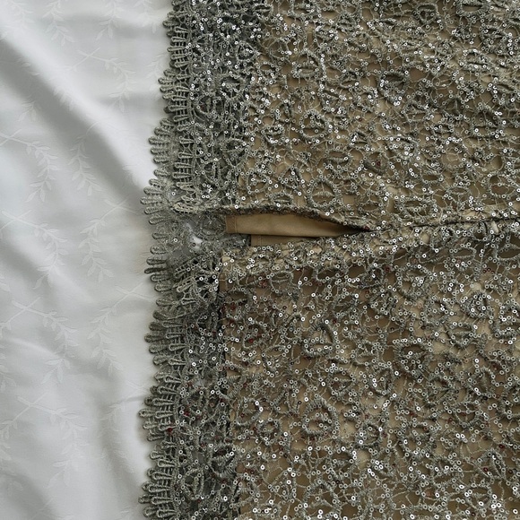 Gold and silver sequined petite evening dress 14P - Picture 6 of 13